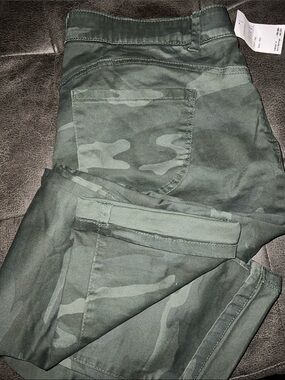 Democracy Olive Camo Straight-Leg Pants